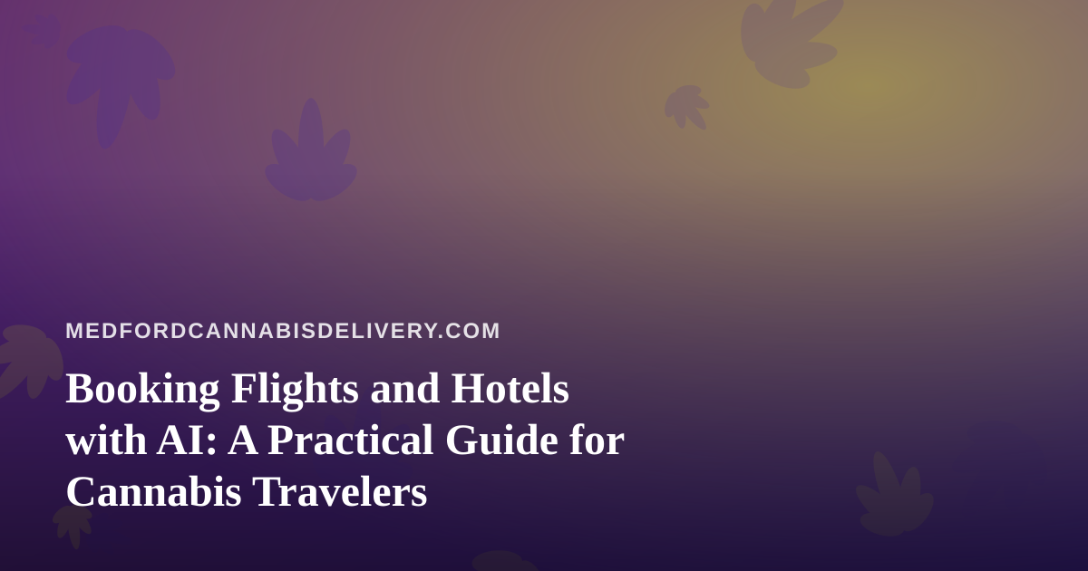 Booking Flights and Hotels with AI: A Practical Guide for Cannabis Travelers